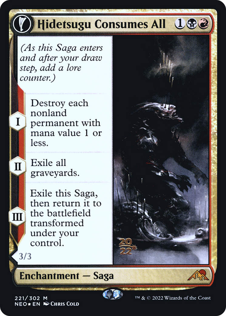Image of Hidetsugu Consumes All // Vessel of the All-Consuming [Kamigawa: Neon Dynasty Prerelease Promos]