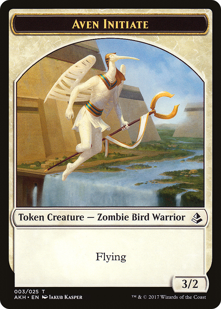 Image of Aven Initiate Token [Amonkhet Tokens]