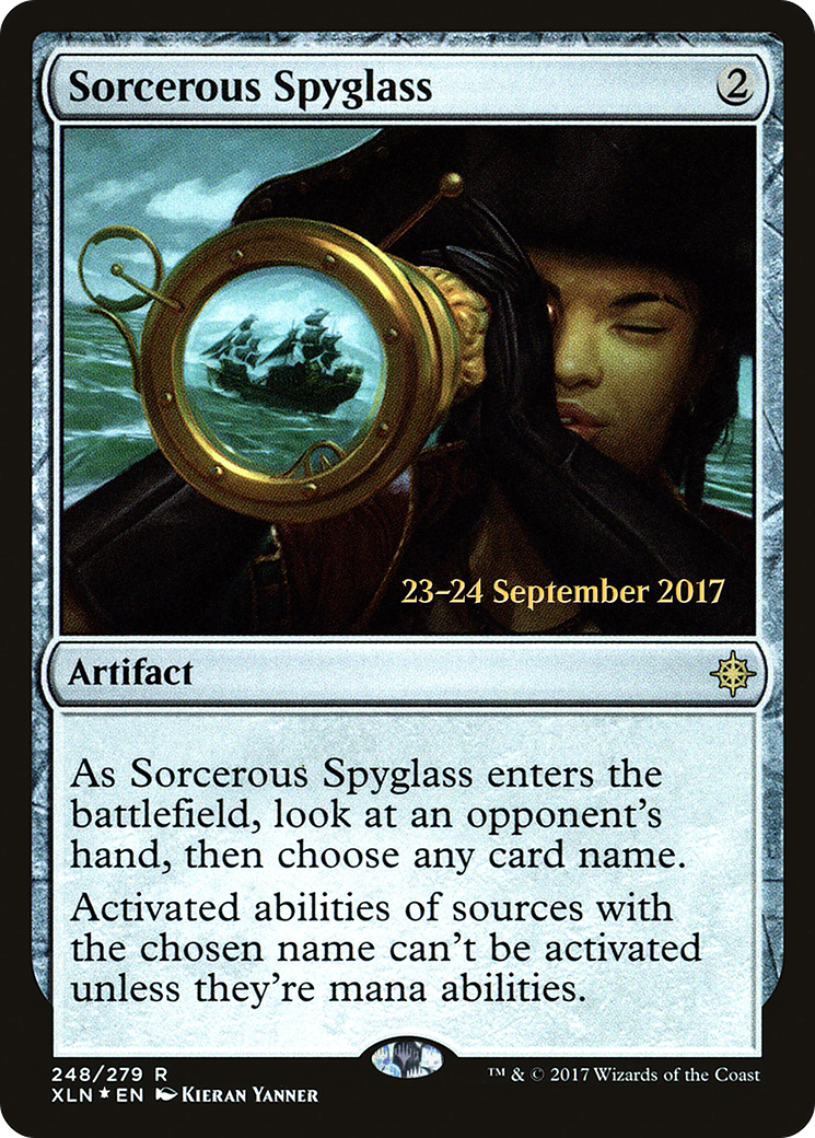 Image of Sorcerous Spyglass [Ixalan Prerelease Promos]