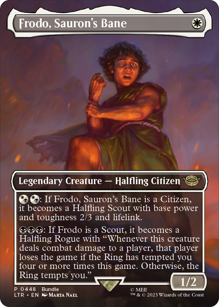 Image of Frodo, Sauron's Bane (Borderless Alternate Art) [The Lord of the Rings: Tales of Middle-Earth]