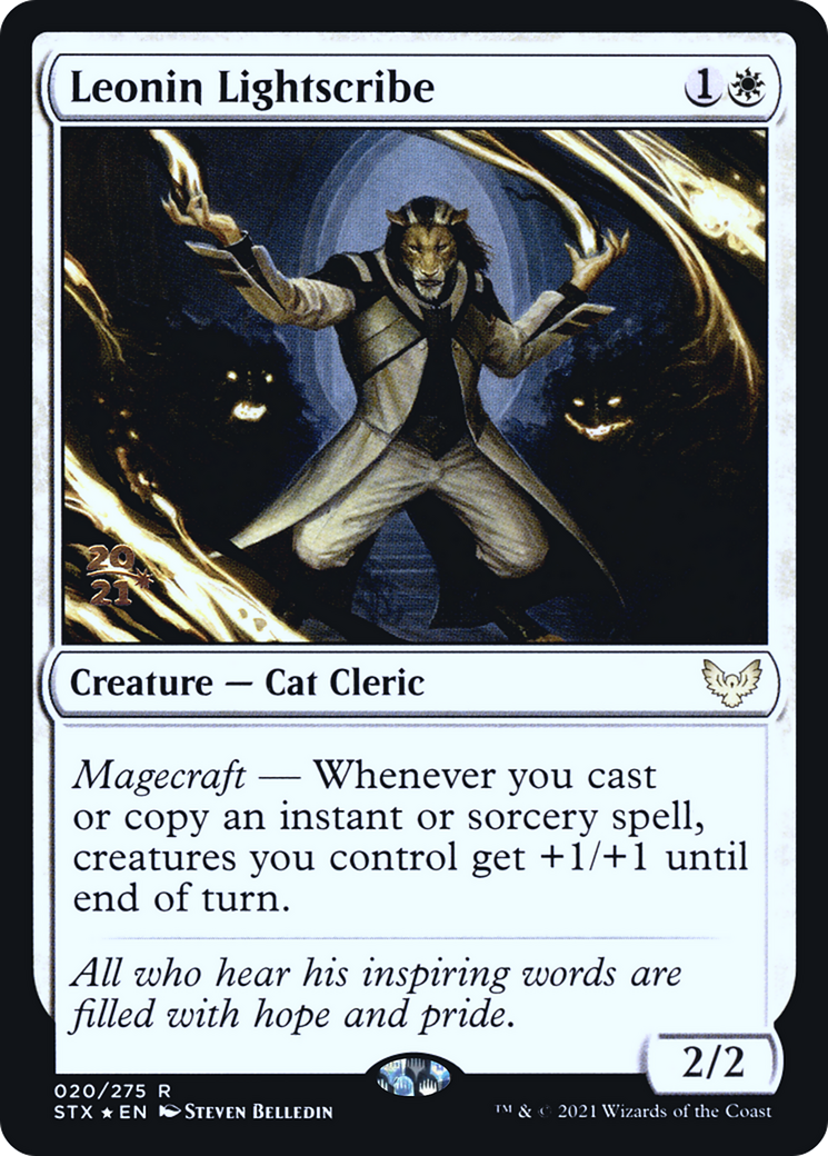 Image of Leonin Lightscribe [Strixhaven: School of Mages Prerelease Promos]