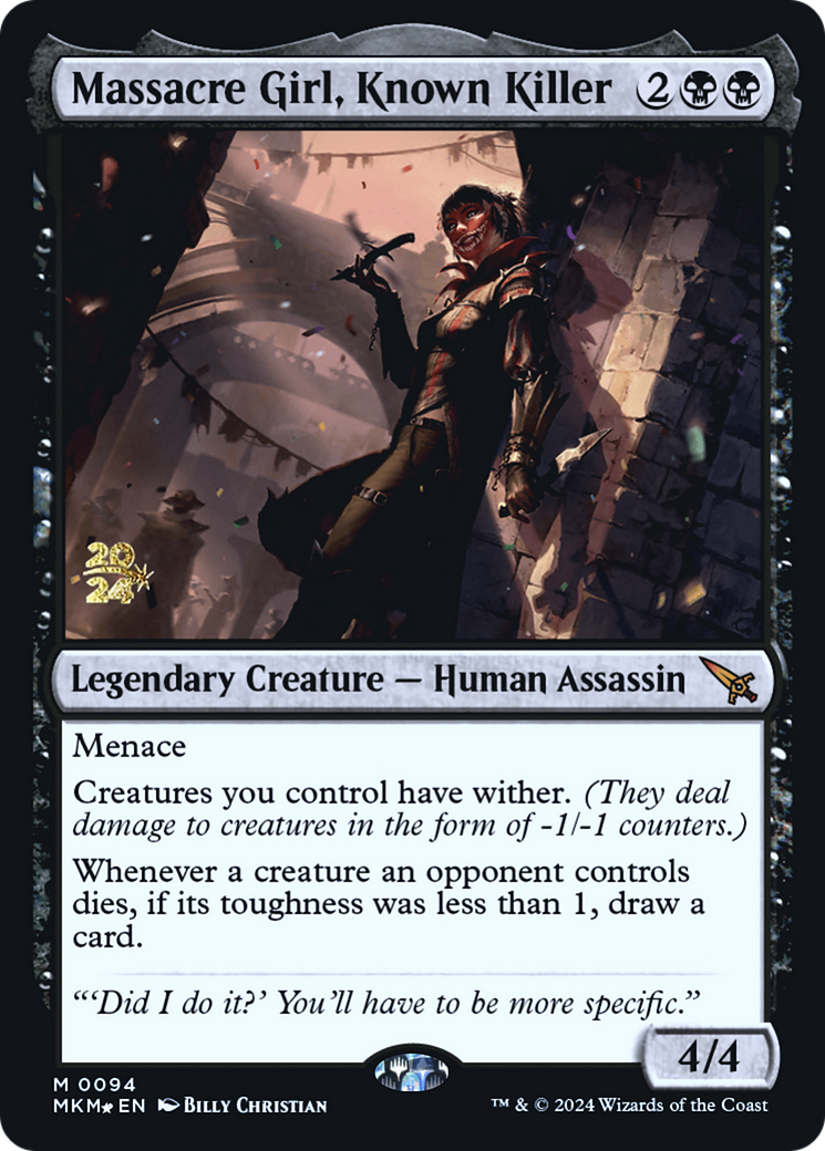 Image of Massacre Girl, Known Killer [Murders at Karlov Manor Prerelease Promos]