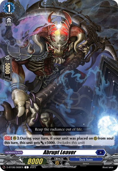 Image of Abrupt Leaver (D-BT08/066EN) [Minerva Rising]