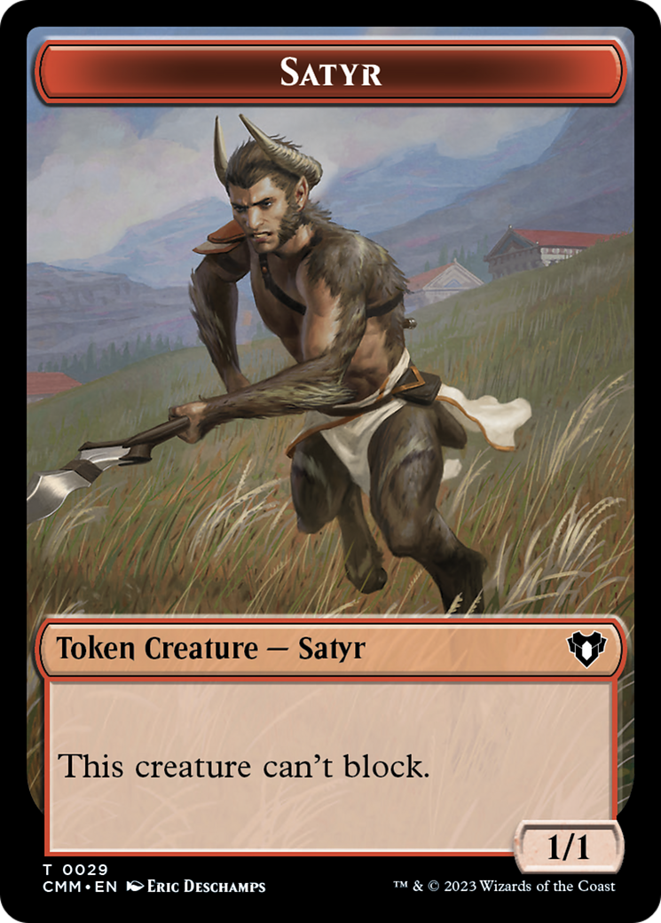 Image of Satyr Token [Commander Masters Tokens]