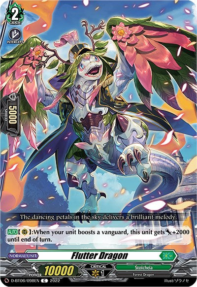 Image of Flutter Dragon (D-BT06/098EN) [Blazing Dragon Reborn]