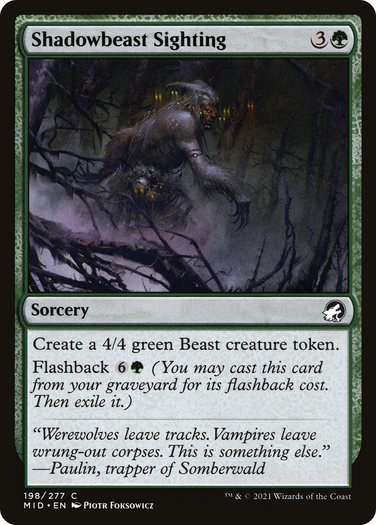 Image of Shadowbeast Sighting [Innistrad: Midnight Hunt]