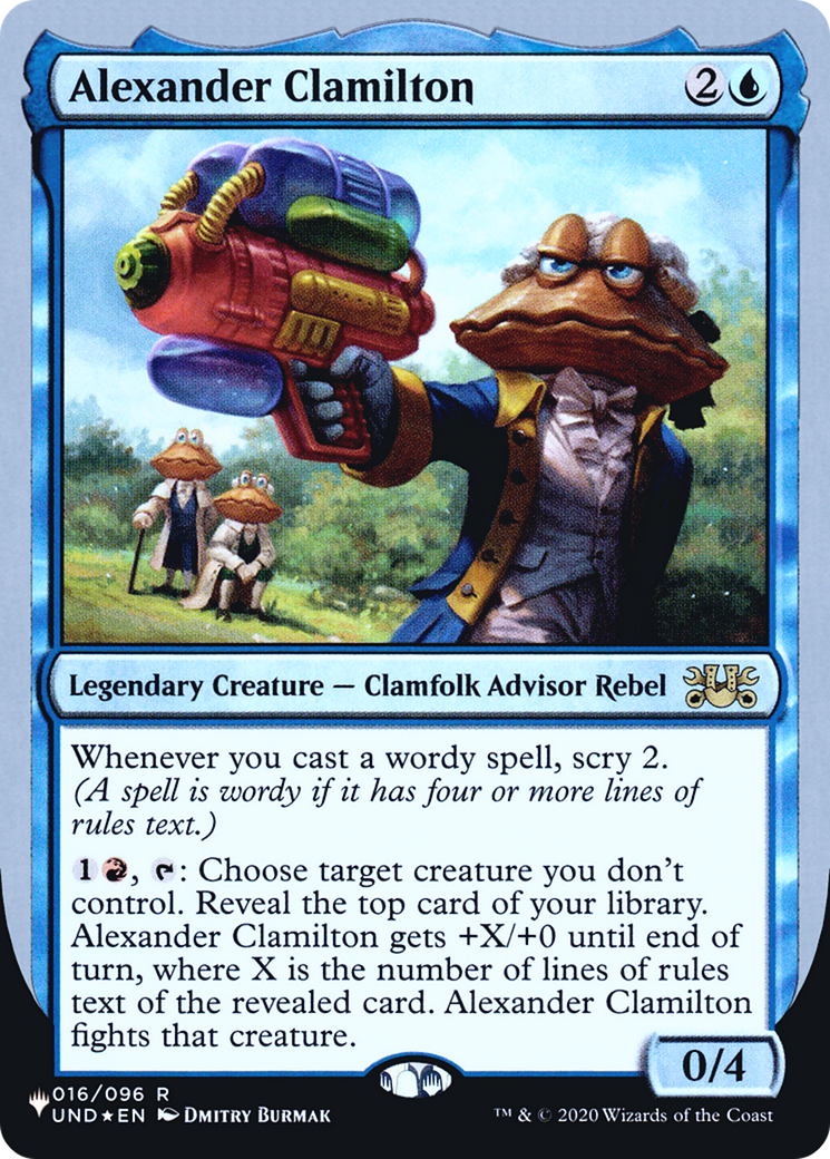 Image of Alexander Clamilton (Unfinity Foil Edition) [The List]