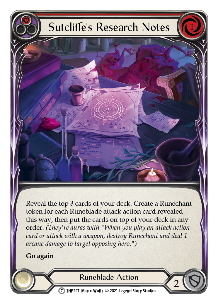 Image of Sutcliffe's Research Notes (Red) [1HP297] (History Pack 1)