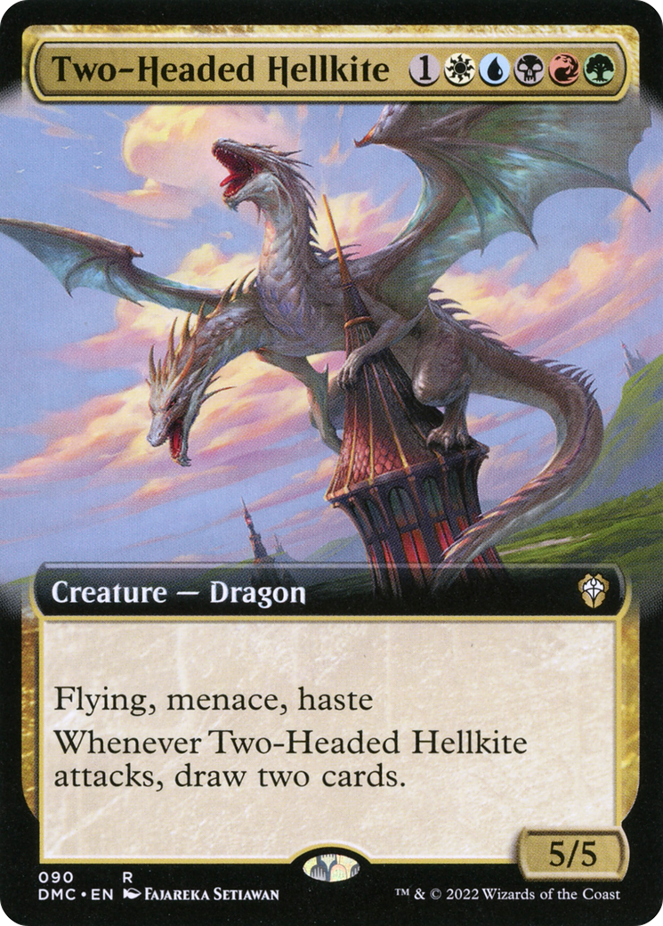 Image of Two-Headed Hellkite (Extended Art) [Dominaria United Commander]