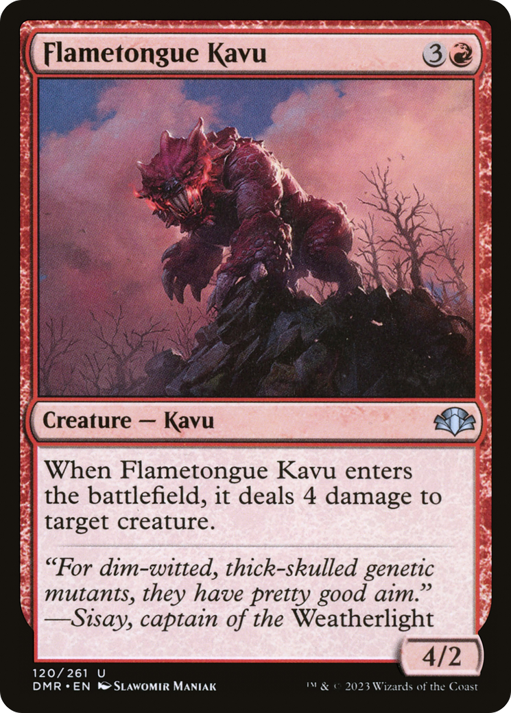Image of Flametongue Kavu [Dominaria Remastered]