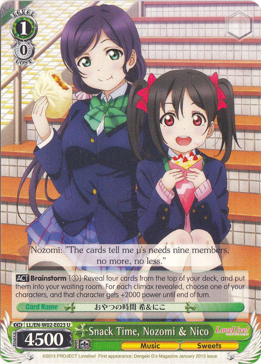 Image of Snack Time, Nozomi & Nico (LL/EN-W02-E023 U) [Love Live! DX Vol.2]
