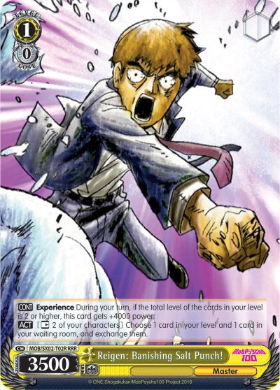 Image of Reigen: Banishing Salt Punch! (MOB/SX02-T02R RRR) [Mob Psycho 100]