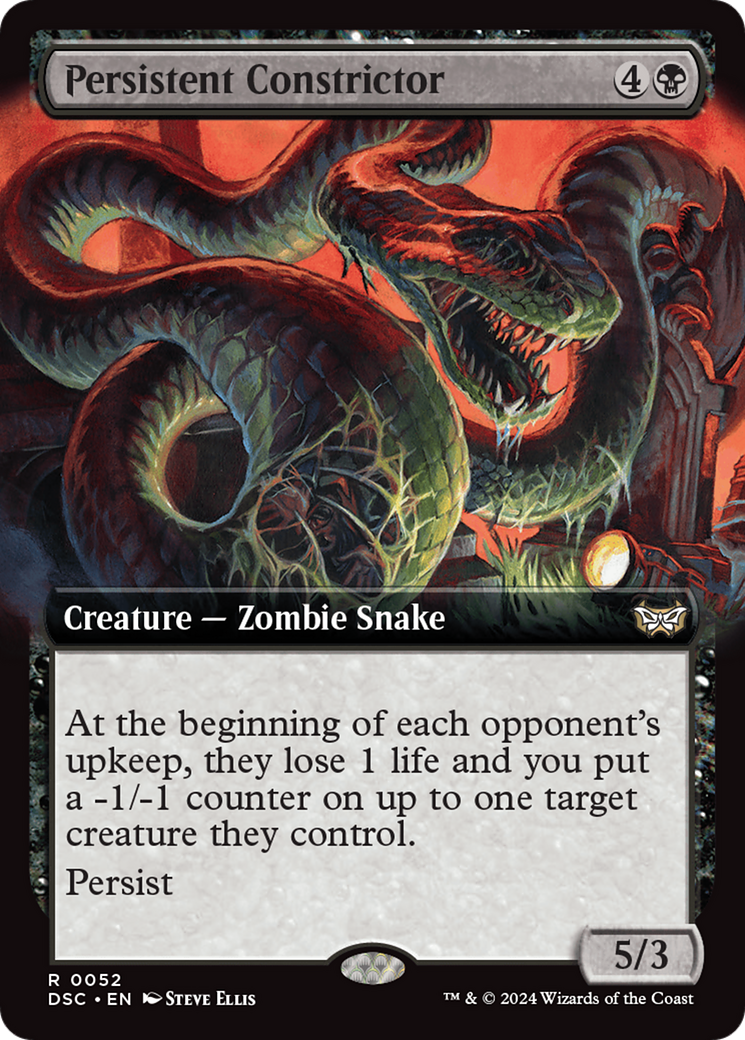 Image of Persistent Constrictor (Extended Art) [Duskmourn: House of Horror Commander]