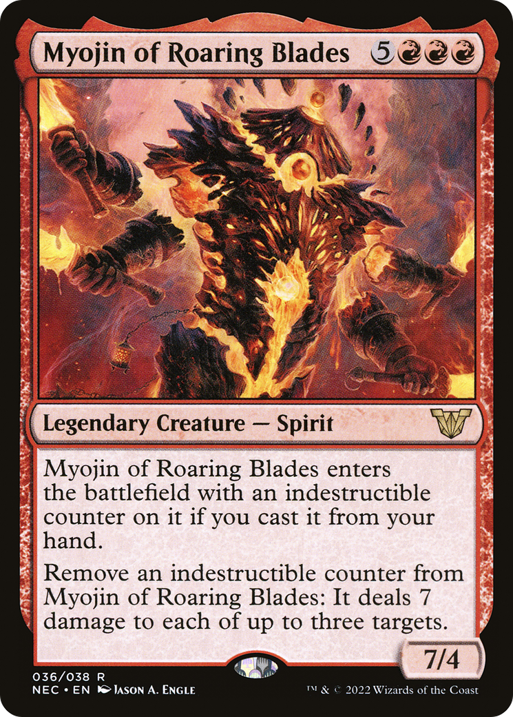 Image of Myojin of Roaring Blades [Kamigawa: Neon Dynasty Commander]