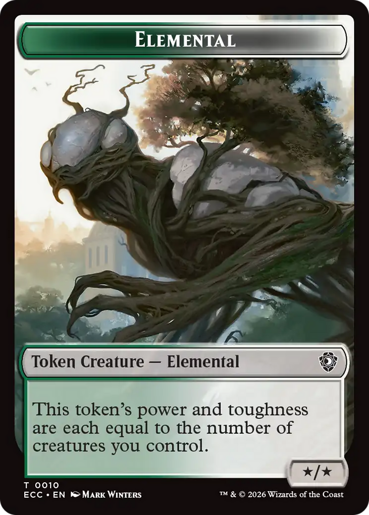 Image of Rhino Warrior // Elemental (0010) Double-Sided Token [Lorwyn Eclipsed Tokens]