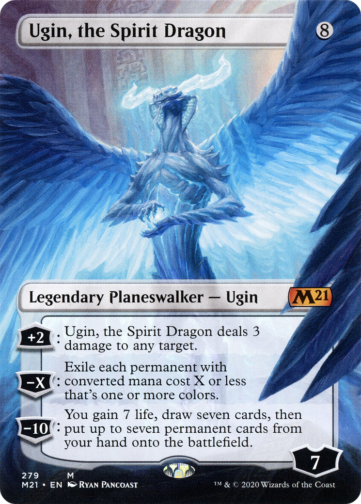 Image of Ugin, the Spirit Dragon (279) (Borderless) [Core Set 2021]