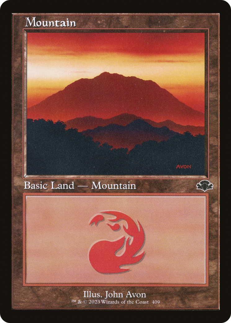 Image of Mountain (409) (Retro) [Dominaria Remastered]
