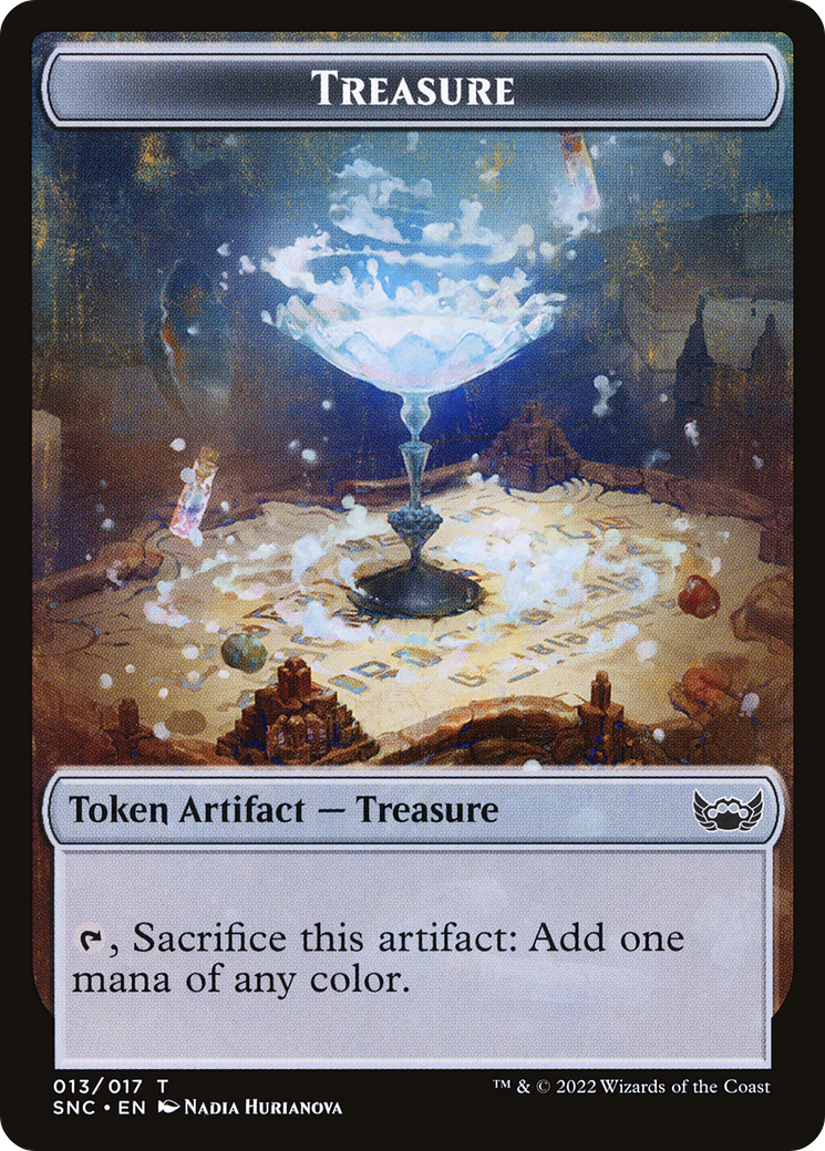 Image of Treasure Token (017) [Streets of New Capenna Tokens]
