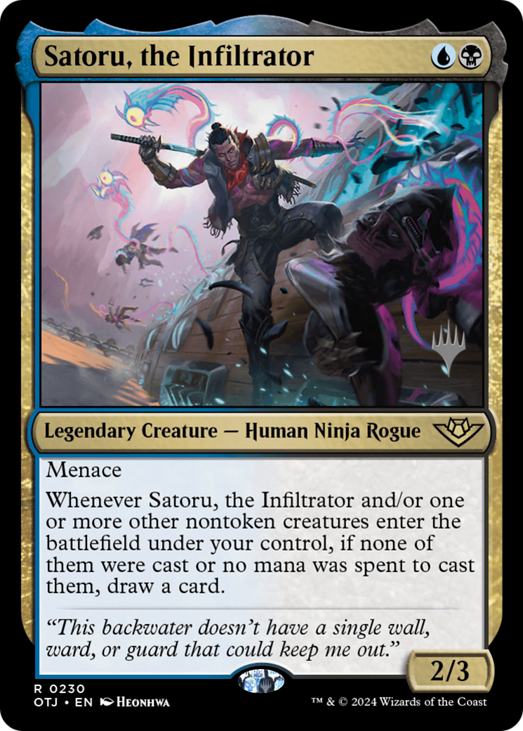 Image of Satoru, the Infiltrator (Promo Pack) [Outlaws of Thunder Junction Promos]