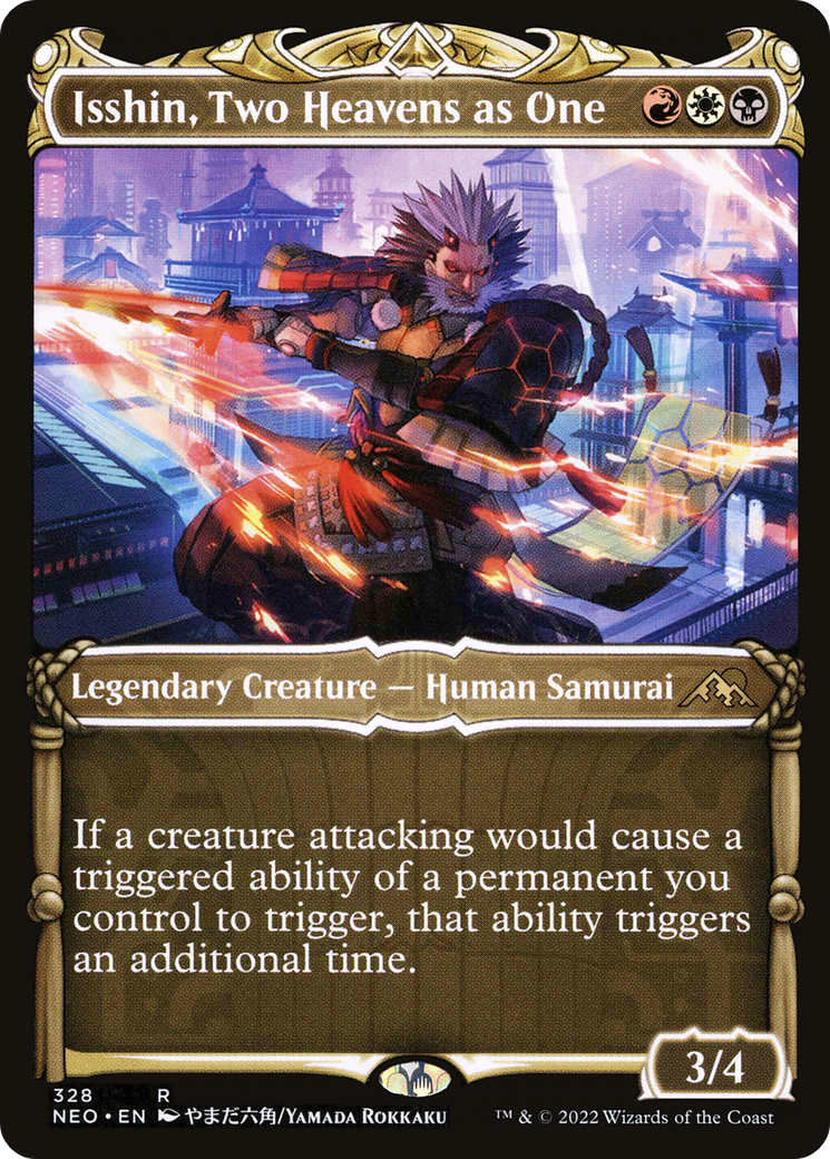 Image of Isshin, Two Heavens as One (Showcase Samurai) [Kamigawa: Neon Dynasty]