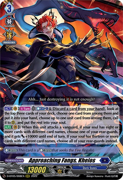 Image of Approaching Fangs, Kheios (D-BT05/008EN) [Triumphant Return of the Brave Heroes]