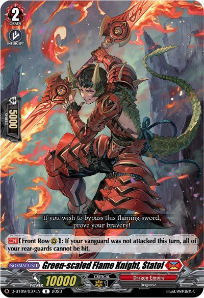 Image of Green-scaled Flame Knight, Statol (D-BT09/037EN) [Dragontree Invasion]