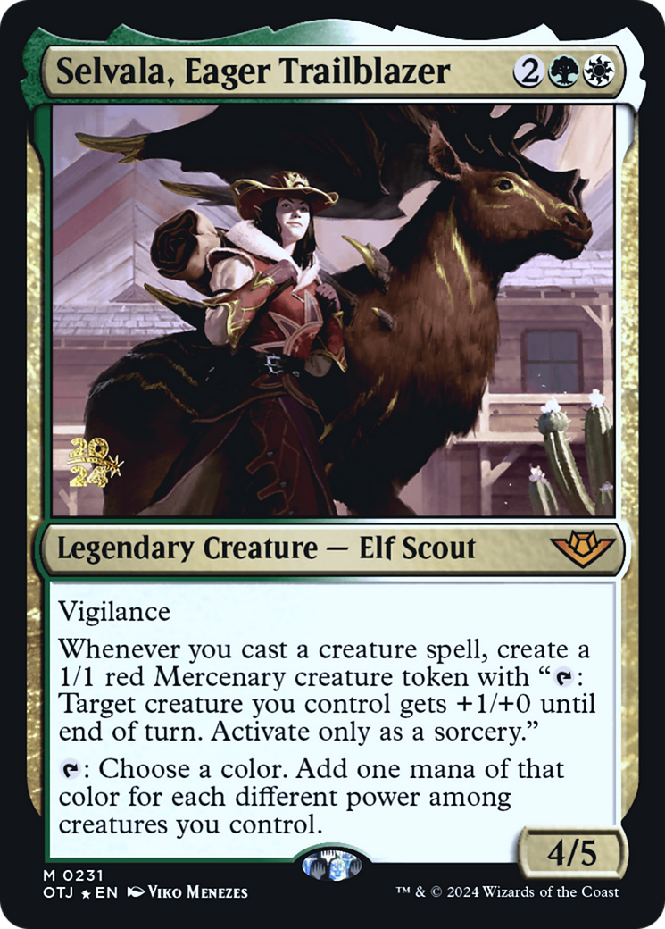 Image of Selvala, Eager Trailblazer [Outlaws of Thunder Junction Prerelease Promos]