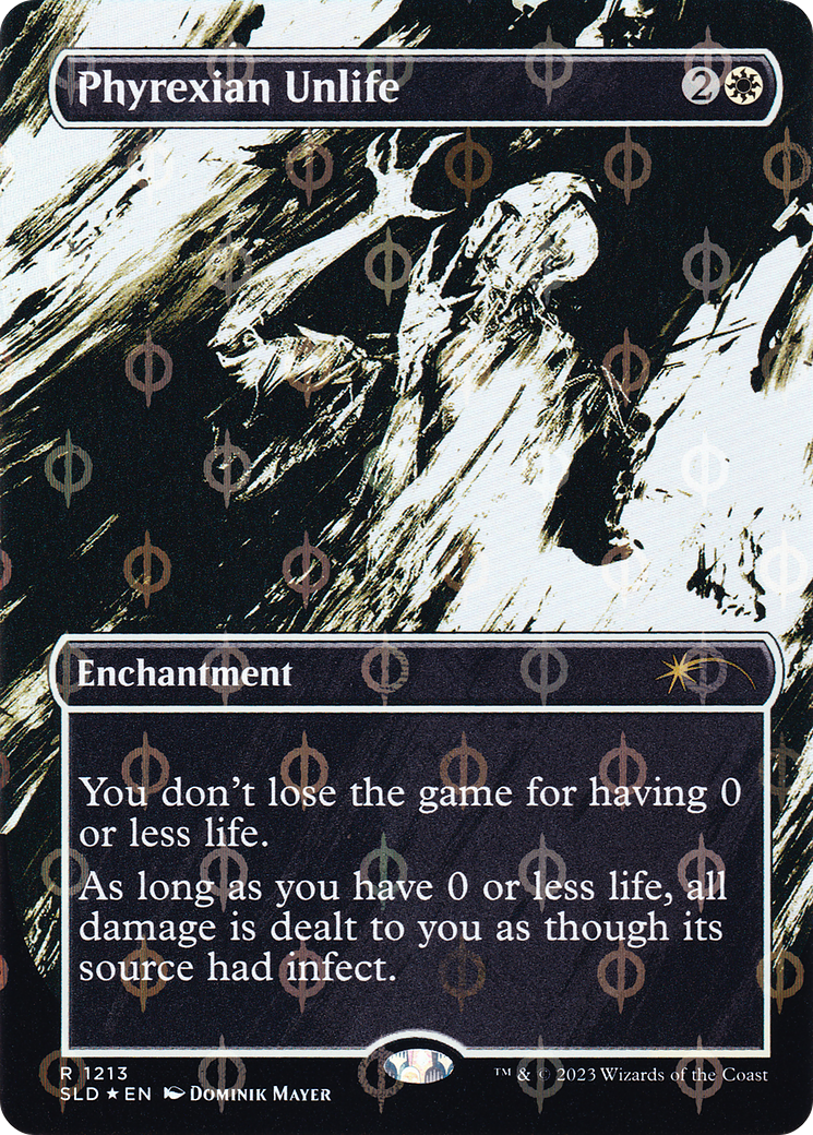 Image of Phyrexian Unlife (Borderless Ichor Step-and-Compleat Foil) [Secret Lair Drop Series]