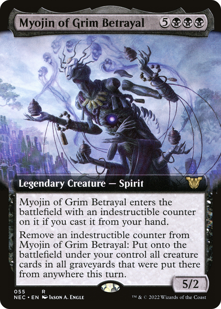 Image of Myojin of Grim Betrayal (Extended Art) [Kamigawa: Neon Dynasty Commander]