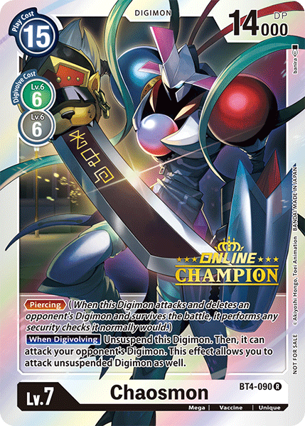 Image of Chaosmon [BT4-090] (Online Champion) [Great Legend Promos]