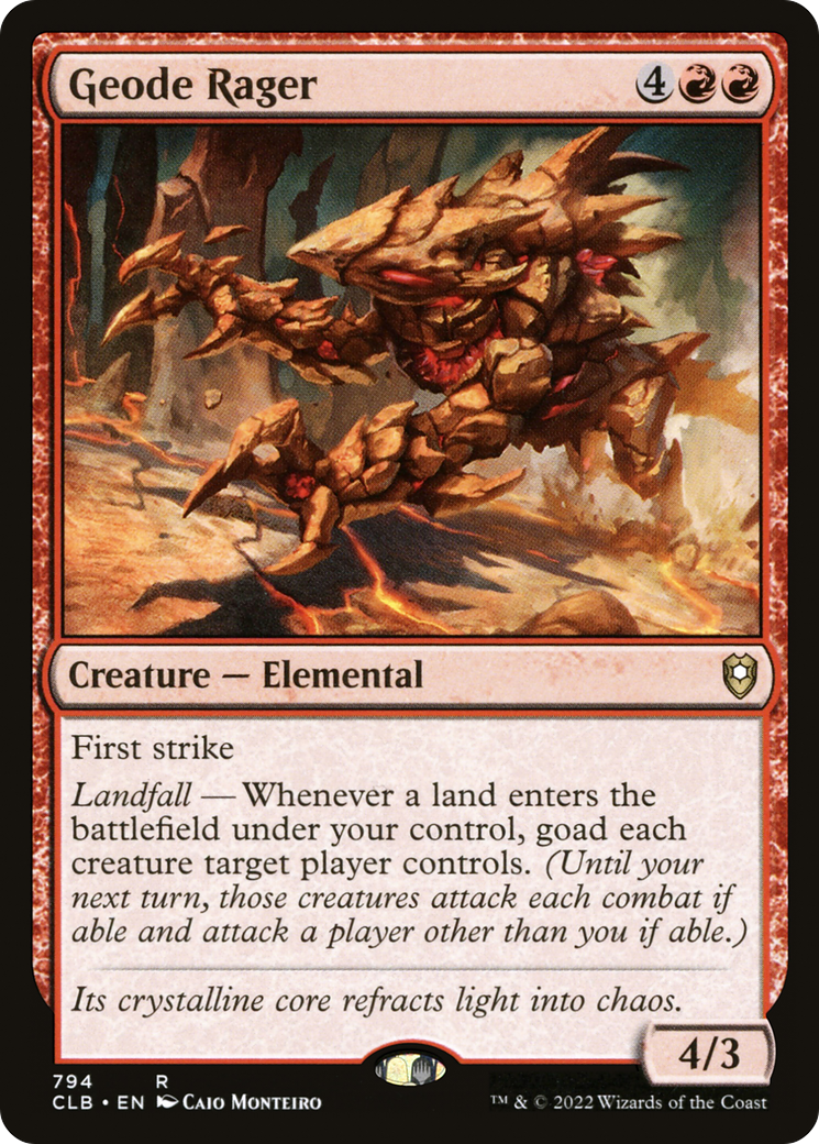 Image of Geode Rager [Commander Legends: Battle for Baldur's Gate]