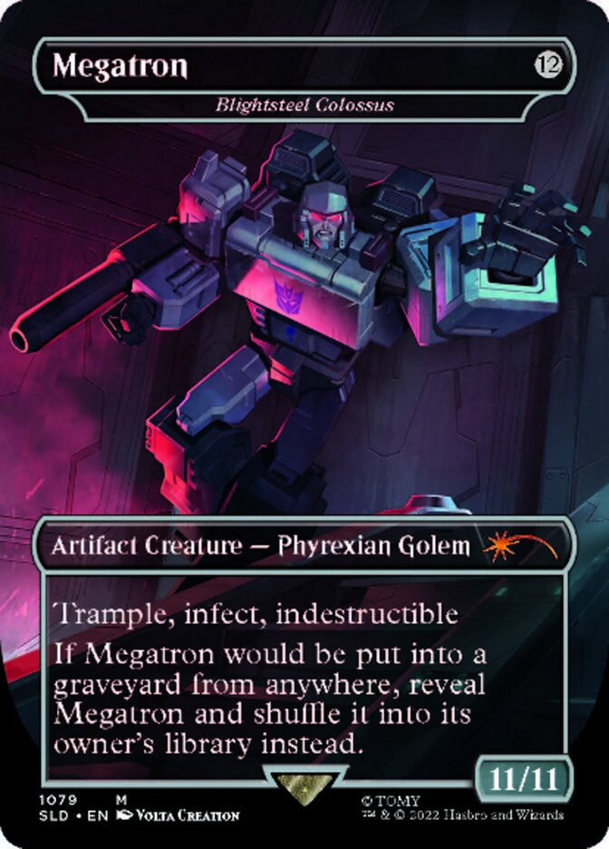 Image of Blightsteel Colossus - Megatron (Borderless) [Secret Lair Drop Series]