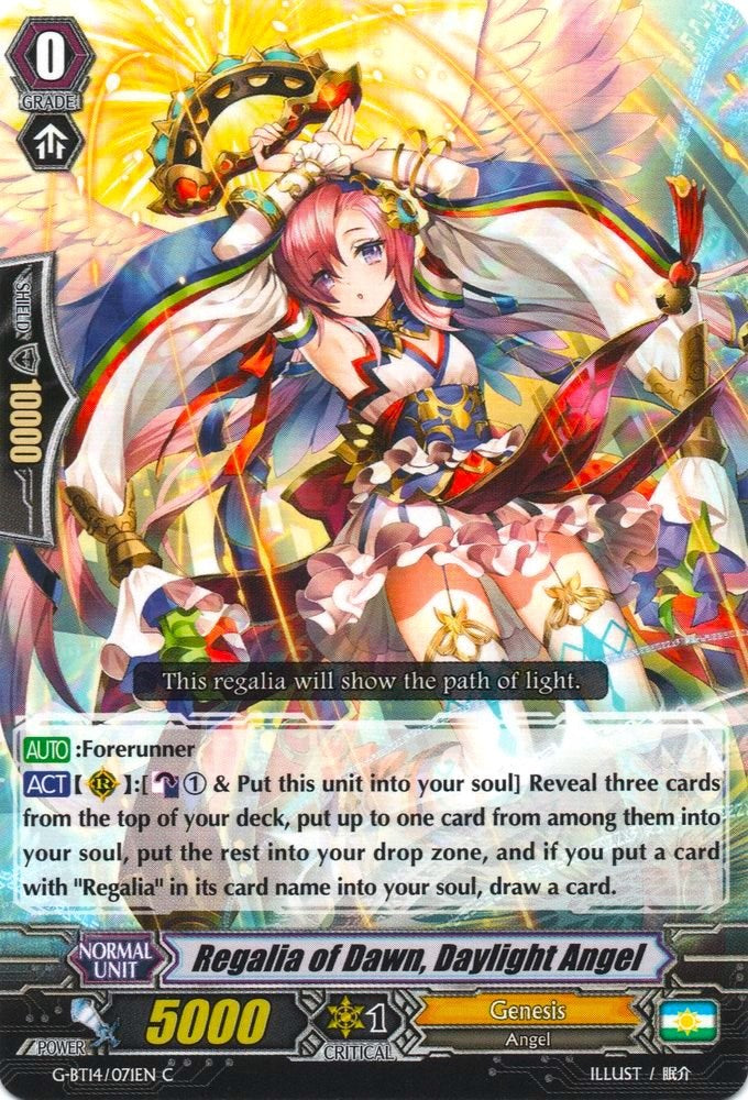Image of Regalia of Dawn, Daylight Angel (G-BT14/071EN) [Divine Dragon Apocrypha]
