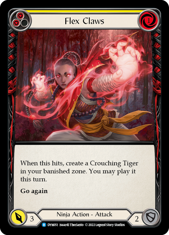 Image of Flex Claws (Yellow) [DYN051] (Dynasty)  Rainbow Foil