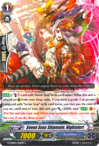 Image of Seven Seas Shipmate Nightalert (G-CHB03/052EN) [Rummy Labyrinth Under the Moonlight]