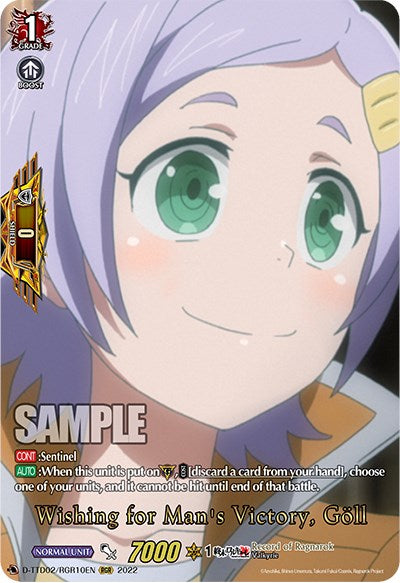 Image of Wishing for Man's Victory, Goll (D-TTD02/RGR10EN) [Record of Ragnarok]