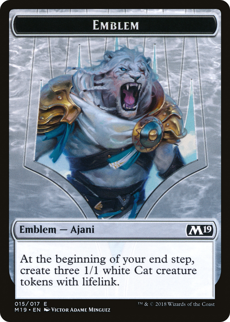 Image of Ajani, Adversary of Tyrants Emblem [Core Set 2019 Tokens]