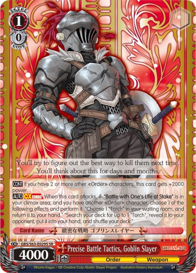Image of Precise Battle Tactics, Goblin Slayer (GBS/S63-E029S SR) [Goblin Slayer]