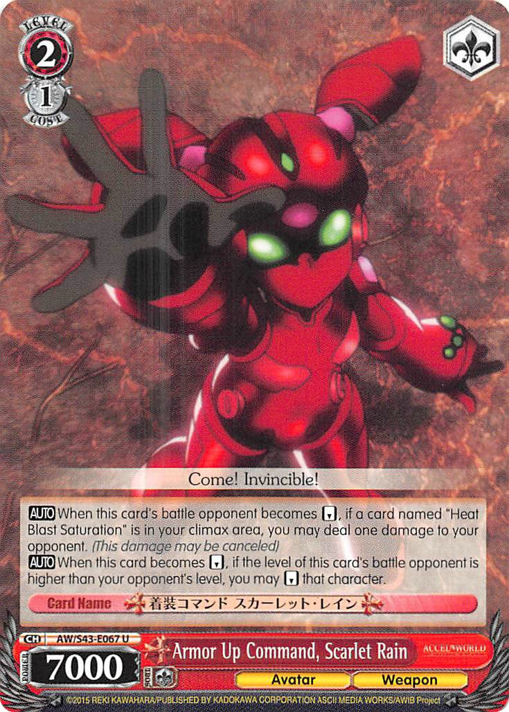 Image of Armor Up Command, Scarlet Rain (AW/S43-E067 U) [Accel World -Infinite Burst-]