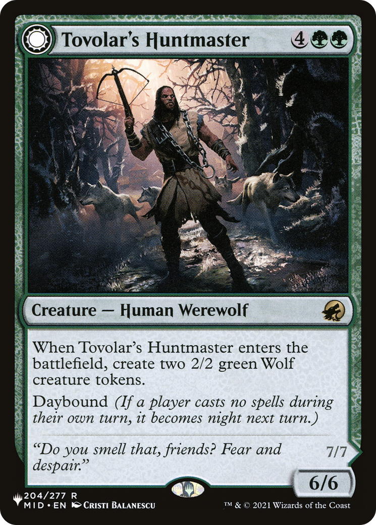 Image of Tovolar's Huntmaster // Tovolar's Packleader [Secret Lair: From Cute to Brute]