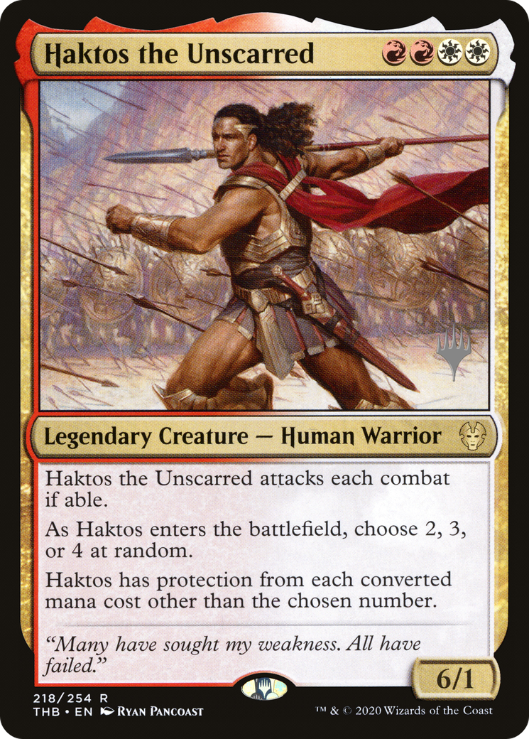 Image of Haktos the Unscarred (Promo Pack) [Theros Beyond Death Promos]