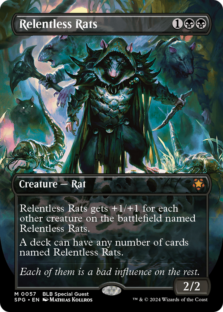 Image of Relentless Rats (Borderless) [Bloomburrow Special Guests]