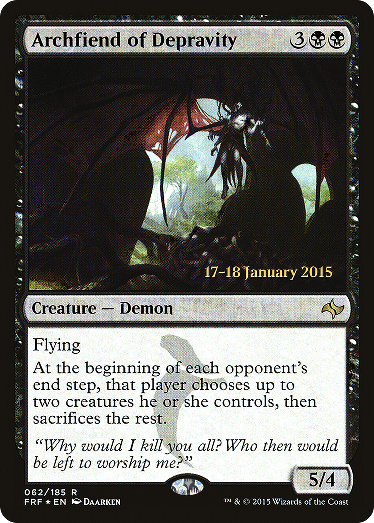 Image of Archfiend of Depravity [Fate Reforged Prerelease Promos]