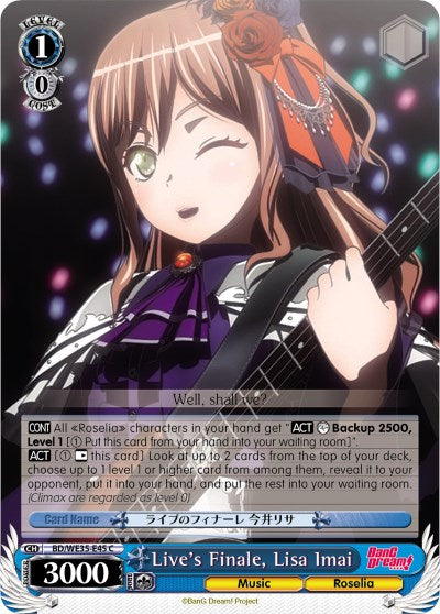 Image of Live's Finale, Lisa Imai (BD/WE35-E45 C) [Poppin'Party x Roselia]
