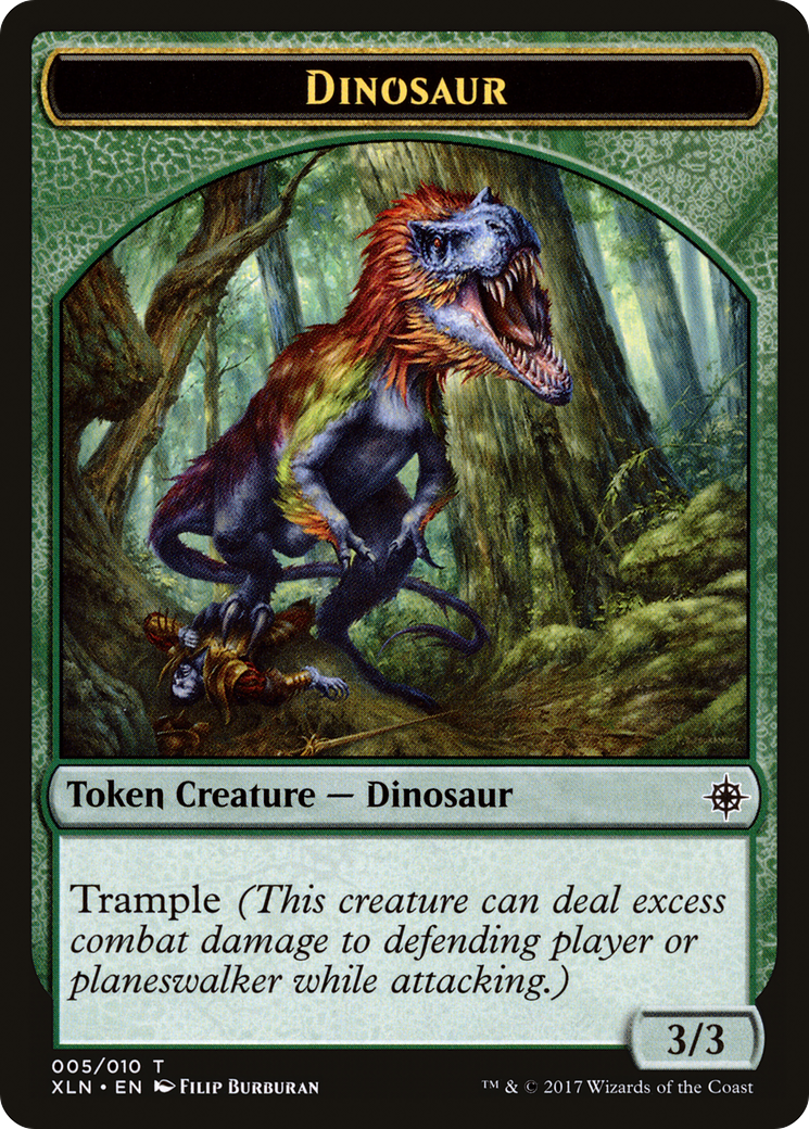 Image of Dinosaur Token (XLN-005) - Ixalan Tokens Foil