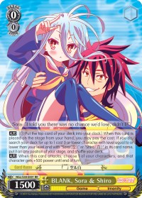Image of BLANK, Sora & Shiro (NGL/S58-E001 RR) [No Game No Life]