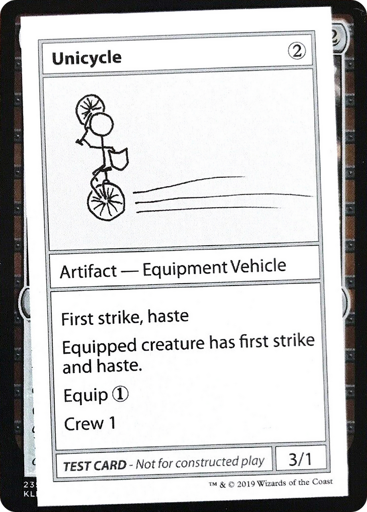Image of Unicycle (2021 Edition) [Mystery Booster Playtest Cards]