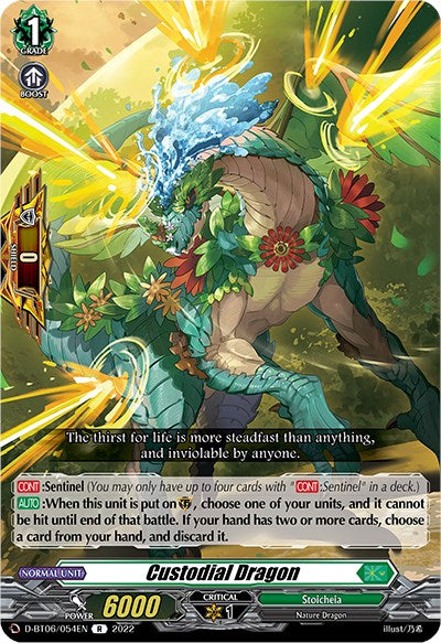 Image of Custodial Dragon (D-BT06/054EN) [Blazing Dragon Reborn]