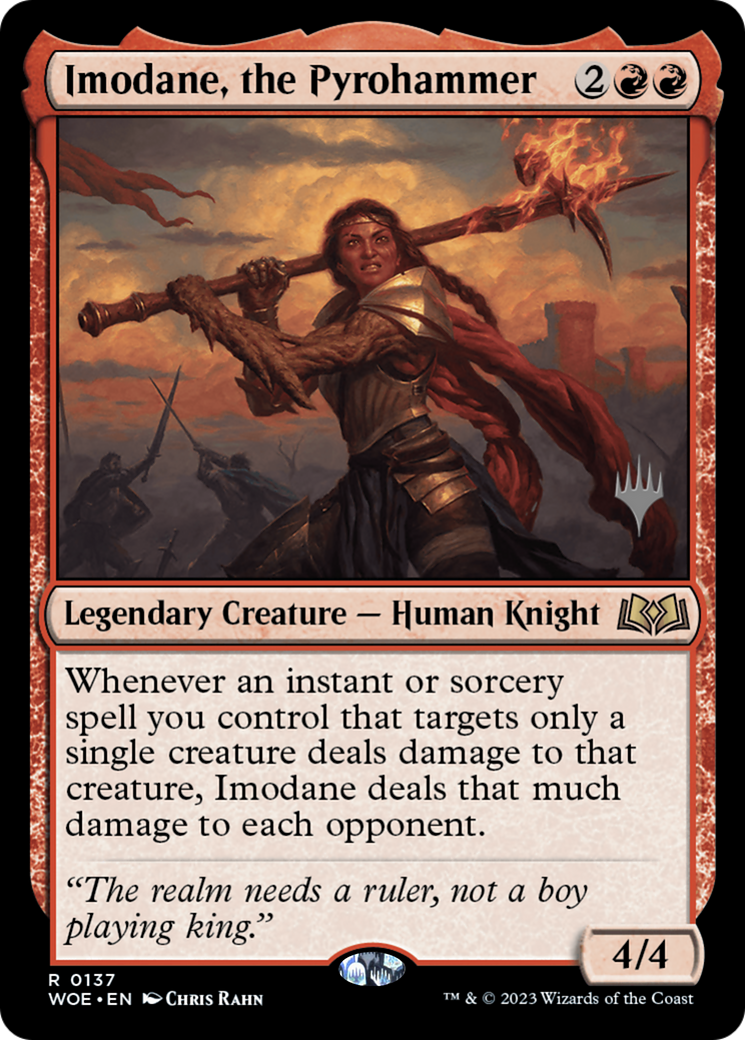 Image of Imodane, the Pyrohammer (Promo Pack) [Wilds of Eldraine Promos]
