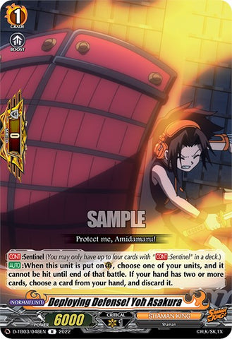 Deploying Defense! Yoh Asakura (D-TB03/048EN) [Shaman King]